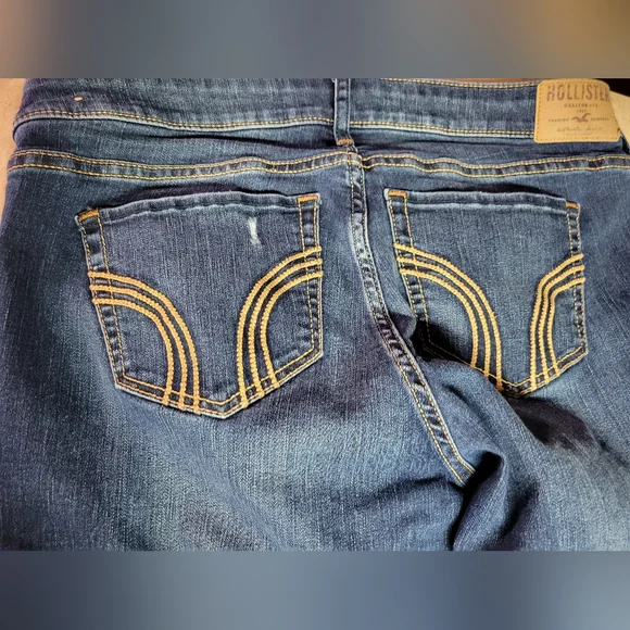 Hollister women size 9 regular skinny Blue Jeans - Picture 3 of 8